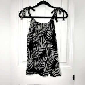 NWT Jane + Delancey Tank w/ Adjustable Tie Straps - Black & White